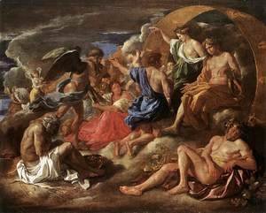 Nicolas Poussin - Helios and Phaeton with Saturn and the Four Seasons c. 1635
