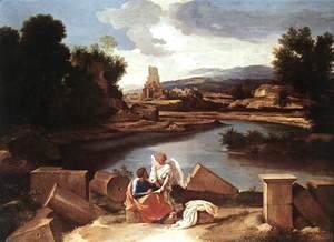 Nicolas Poussin - Landscape with St Matthew and the Angel c. 1645