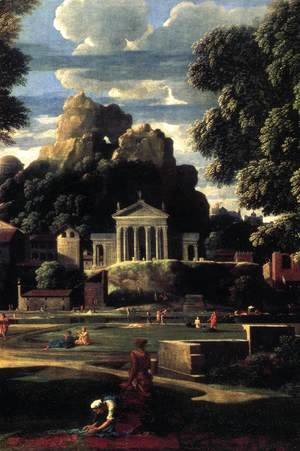Nicolas Poussin - Landscape with the Gathering of the Ashes of Phocion (detail) 1648