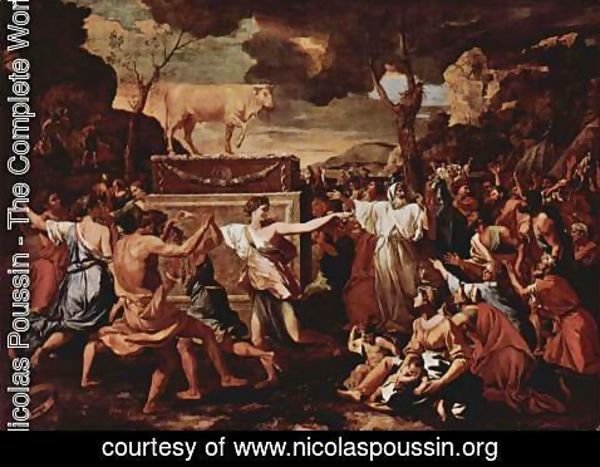 Nicolas Poussin - The Adoration of the Golden Calf c. 1634