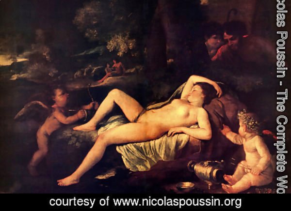 Nicolas Poussin - Sleeping Venus and Cupid