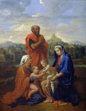 Nicolas Poussin - The Holy Family with St. John, St. Elizabeth and St. Joseph Praying, 1656