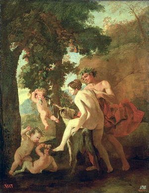 Nicolas Poussin - Venus, Faun and Putti, early 1630s