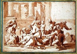 Nicolas Poussin - Study for the Adoration of the Magi