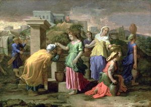 Nicolas Poussin - Eliezer and Rebecca at the Well, c.1660-65