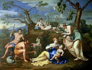 Nicolas Poussin - The Feeding of the Child Jupiter, c.1640