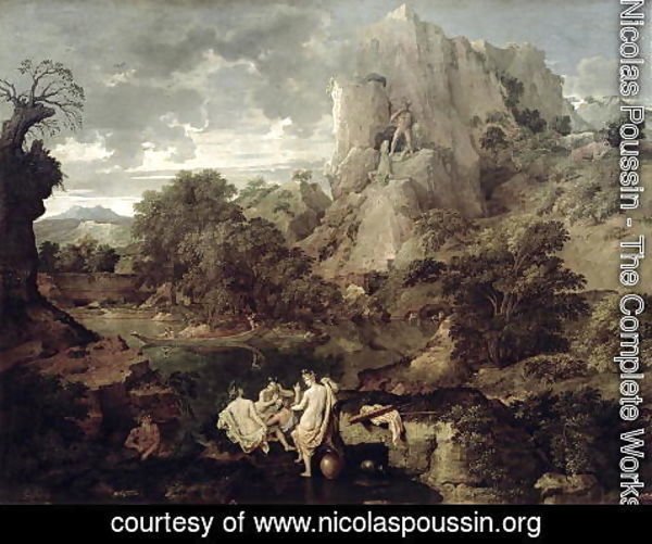 Nicolas Poussin - Landscape with Hercules and Cacus, c.1656