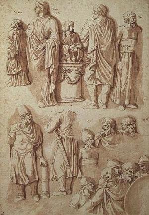 Various figures, studies from Trajans Column