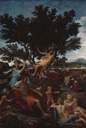 Nicolas Poussin - Apollo and Daphne (detail)