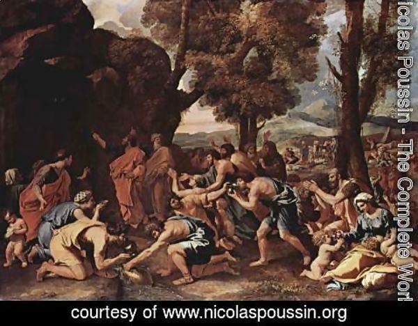 Nicolas Poussin - Moses proposes water from the rocks 2
