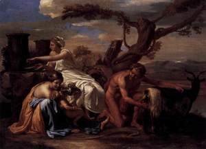 Nicolas Poussin - The Infant Jupiter Nurtured by the Goat Amalthea