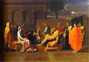 Nicolas Poussin - Baby Moses Trampling On The Pharaohs Crown 1645