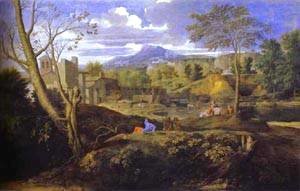 Nicolas Poussin - Landscape With Three Men 1645-1650