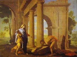 Nicolas Poussin - Theseus Finding His Fathers Arms C 1633-34