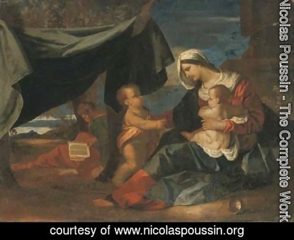Nicolas Poussin - The Holy Family with Saint John the Baptist