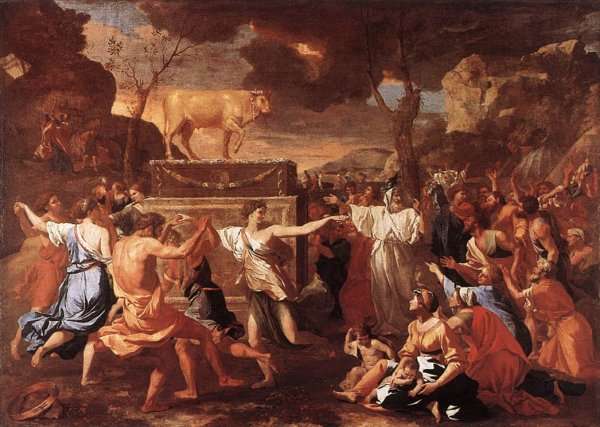 Adoration of the Golden Calf by Nicolas Poussin