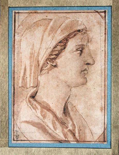 Head of a Woman in Profile by Nicolas Poussin