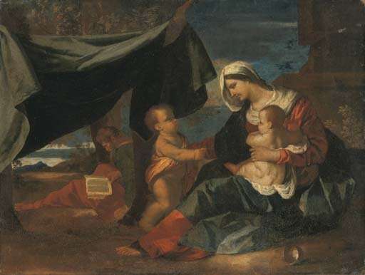 The Holy Family with Saint John the Baptist by Nicolas Poussin