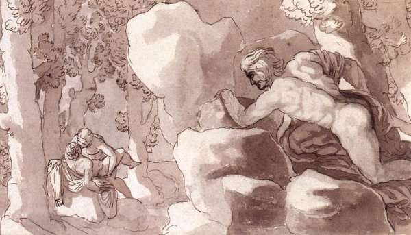 Polyphemus Discovers Acis and Galatea by Nicolas Poussin