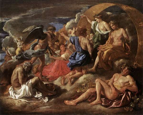 Helios and Phaeton with Saturn and the Four Seasons c. 1635 by Nicolas Poussin