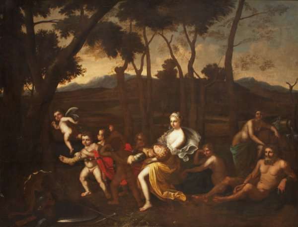 Armida Carrying Off Rinaldo by Nicolas Poussin