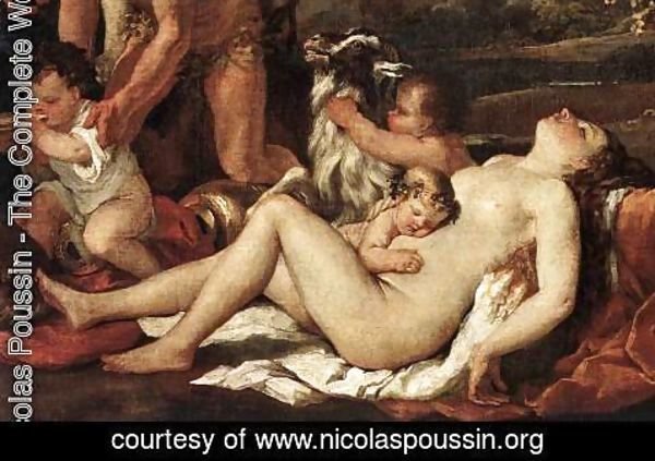 Nicolas Poussin - The Nurture of Bacchus (detail) 1630-35