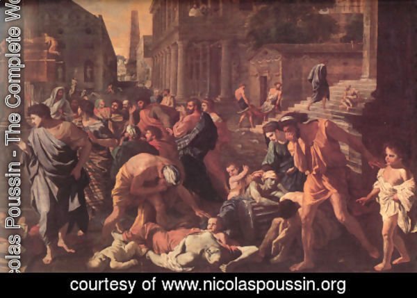 Nicolas Poussin - The Plague of Ashdod - detail