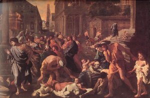 Nicolas Poussin - The Plague of Ashdod - detail