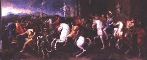 Nicolas Poussin - The Calydonian Boar Hunt, 1637-38