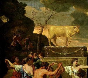 Nicolas Poussin - The Adoration of the Golden Calf, before 1634
