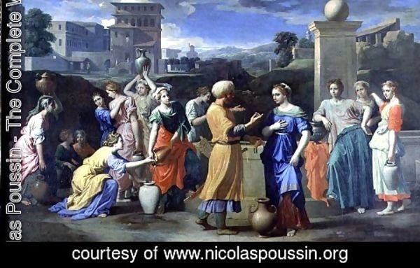 Nicolas Poussin - Eliezer and Rebecca at the Well, 1648