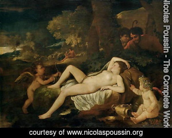 Nicolas Poussin - Reclining Venus with Cupid