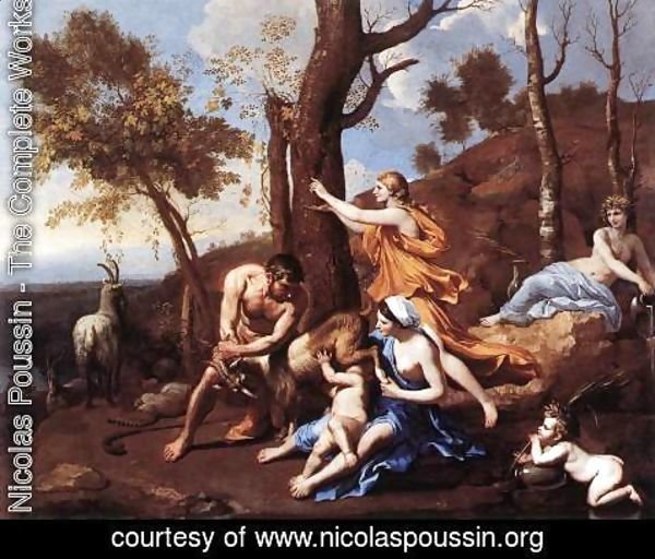 Nicolas Poussin - The Nurture of Jupiter, mid-1630s
