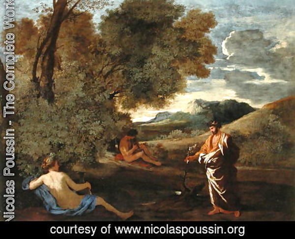 Nicolas Poussin - Landscape with Numa Pompilius and the Nymph Egeria, 1624-27