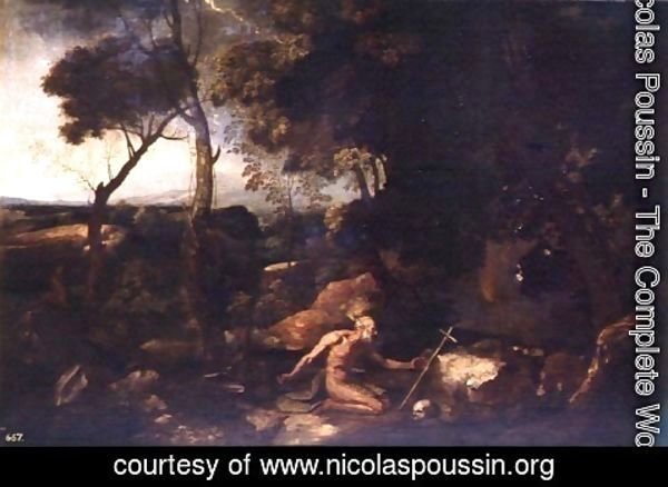 Nicolas Poussin - Landscape with St. Jerome