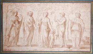 Nicolas Poussin - Five Standing Muses