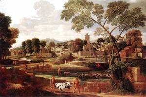 Nicolas Poussin - Landscape with the Funeral of Phocion
