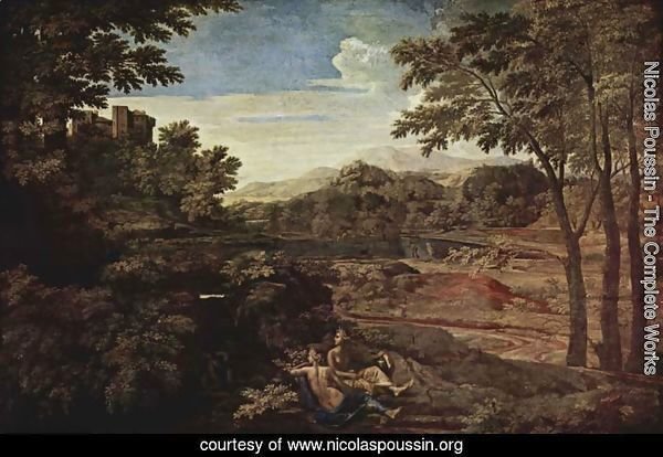 Landscape with two nymphs