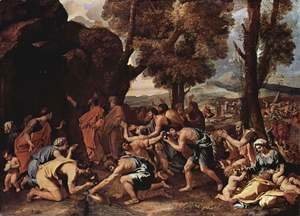 Nicolas Poussin - Moses proposes water from the rocks 2