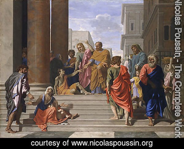Nicolas Poussin - Saints Peter and John Healing the Lame Man 1655