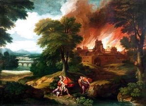 Nicolas Poussin - The Burning of Troy