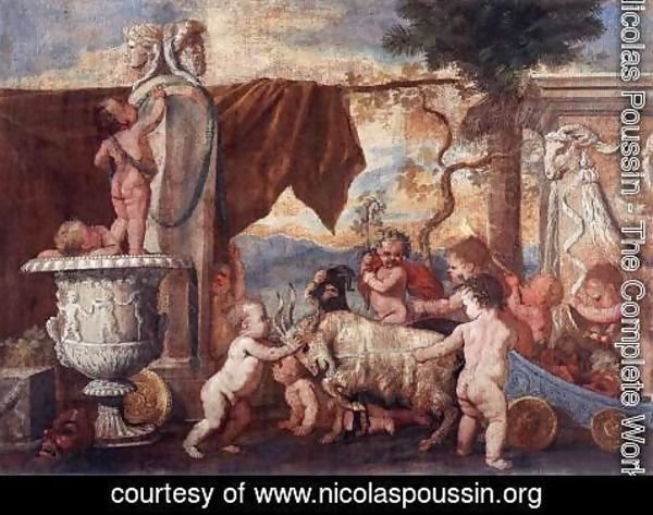 Nicolas Poussin - Bacchanal of Putti I